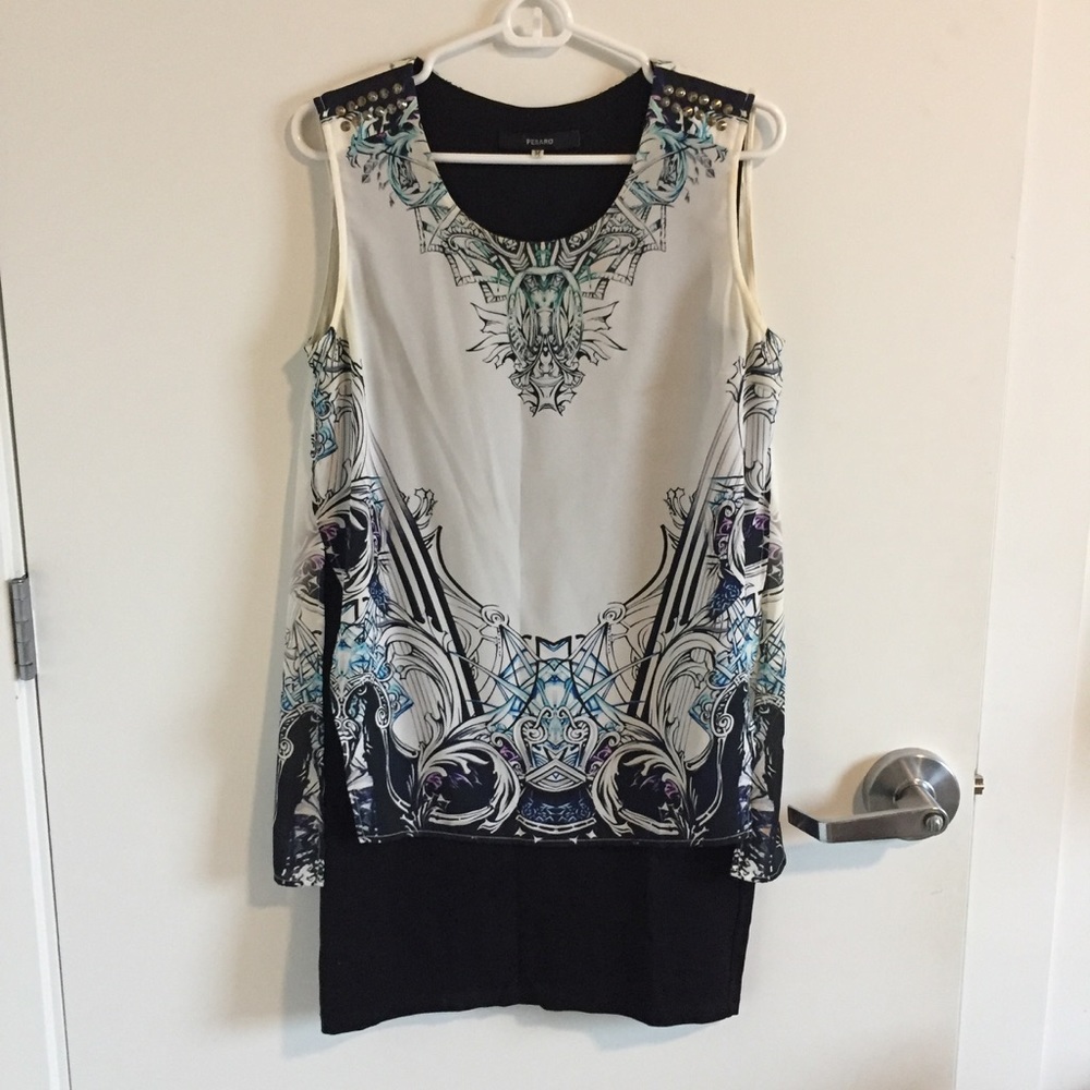 Sleeveless Pattern  midi dress